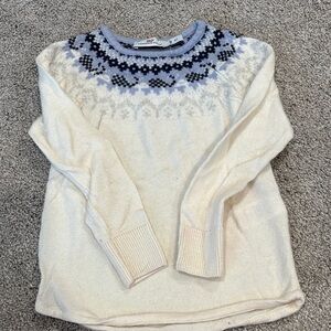 Vineyard Vines Cream and Blue Kids Sweater
